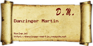 Danzinger Martin névjegykártya